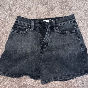 Black high waisted Boyfriend shorts